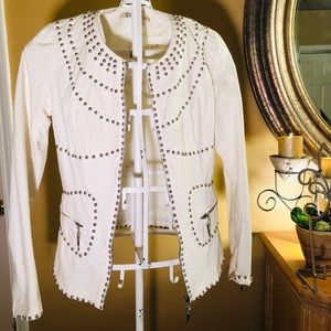 Unique Boutique Jacket with Edgy Detailing!